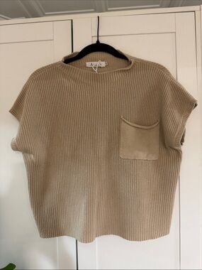 A New Day Women's Crewneck Pocket Sweater - Cream